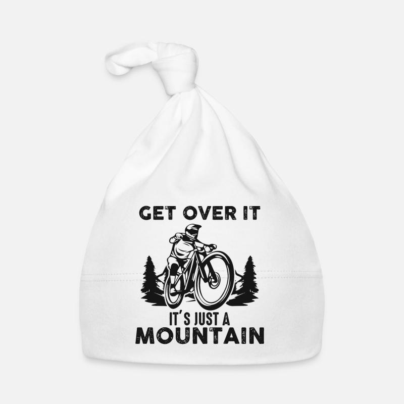 Maillot VTT "IT'S JUST A MOUNTAIN" - Bonnet bio Bébé - blanc