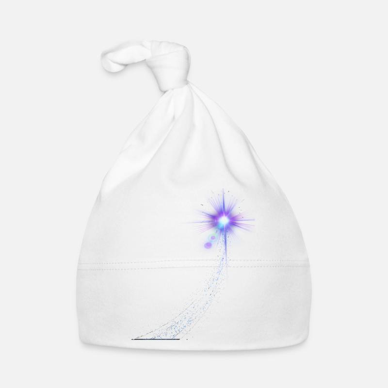Étoile filante - Bonnet bio Bébé - blanc