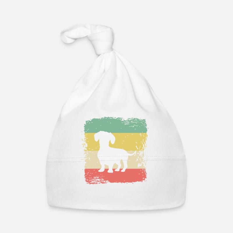Cadeau rétro de teckel de teckel de teckel de teckel Bonnet bio Bébé