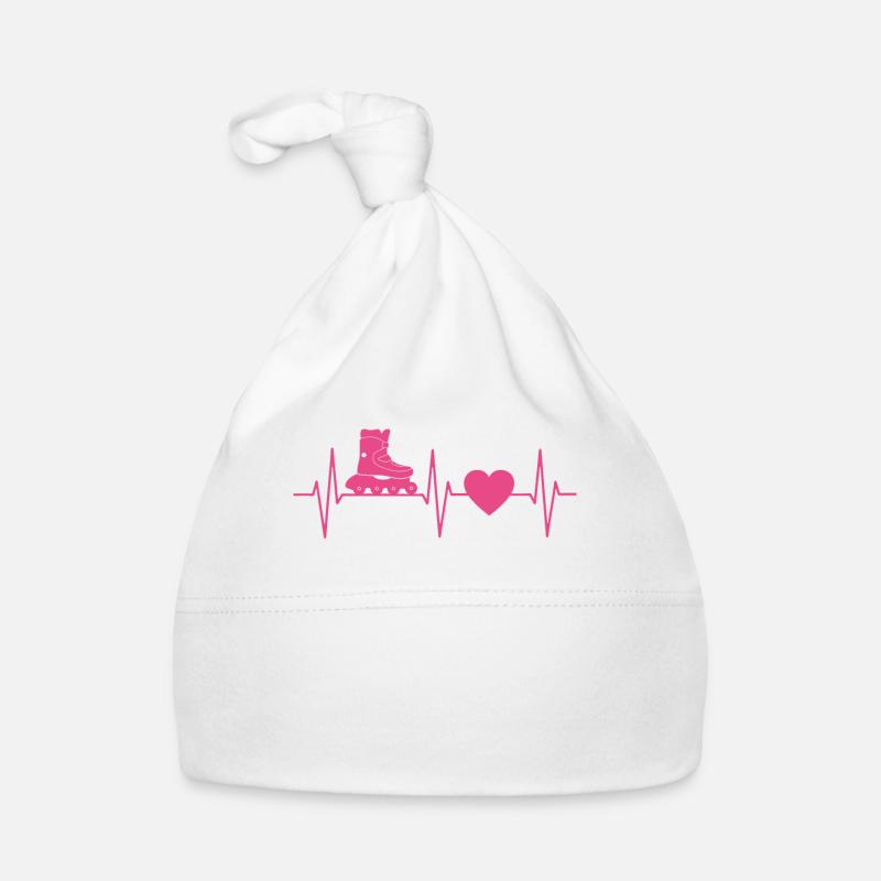 Cadeau Rollerblading Roller EKG ligne coeur Bonnet bio Bébé