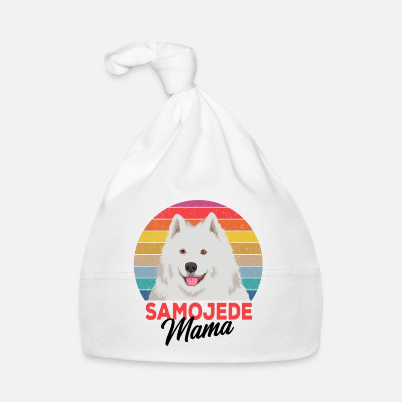 Samojede Baby Bio-Mütze