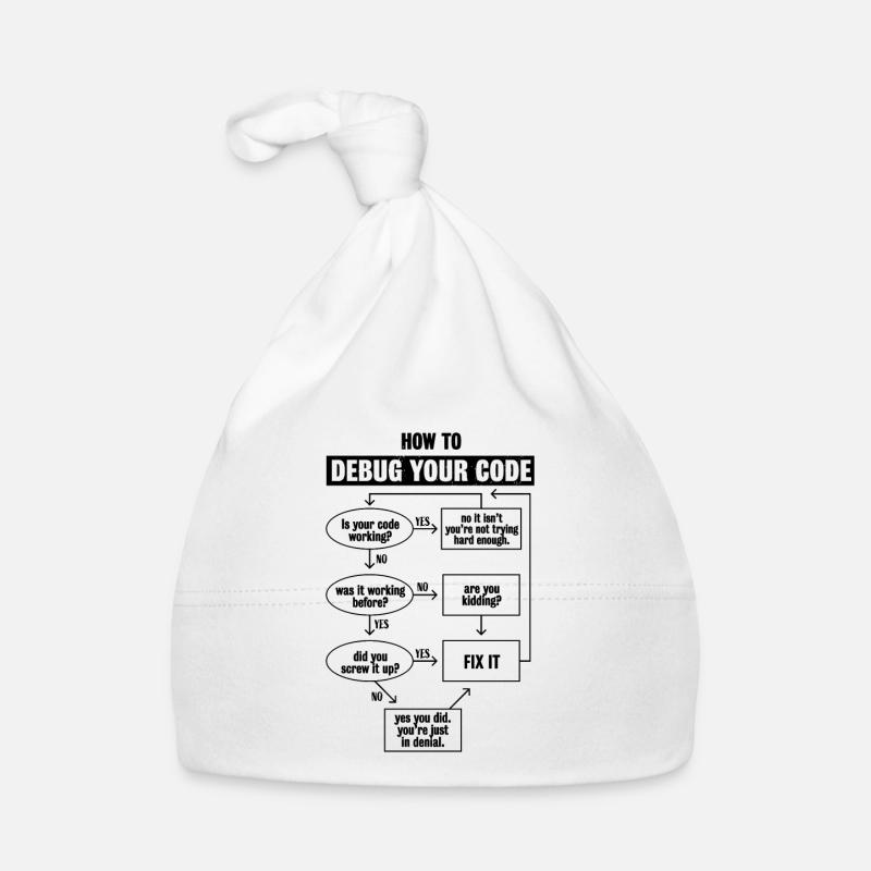 Programmiercode Codierung Lustiges Debug-Geschenk Baby Bio-Mütze