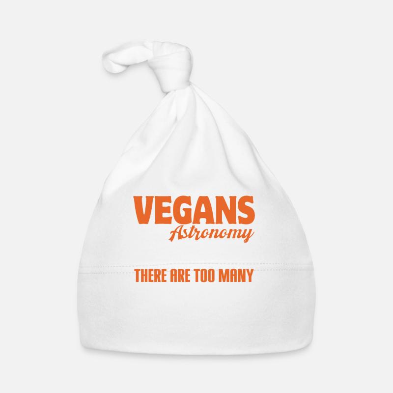 VEGANS HATE ASTRONOMY BECAUSE THERE ARE TOO MANY - Baby Bio-Mütze - Weiß