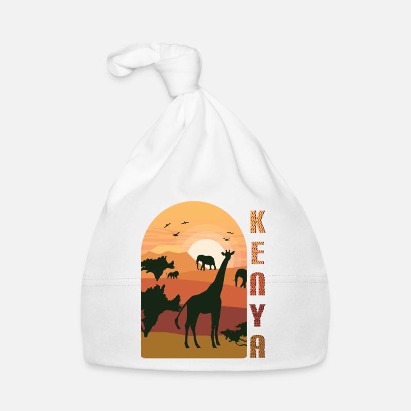 Le Kenya est merveilleux - Bonnet bio Bébé - blanc