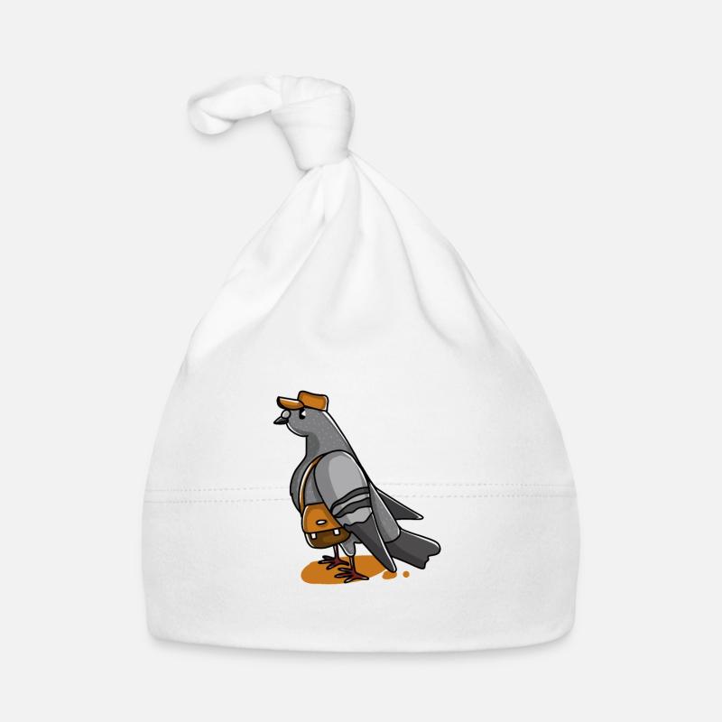 Brieftaube - Baby Bio-Mütze - Weiß