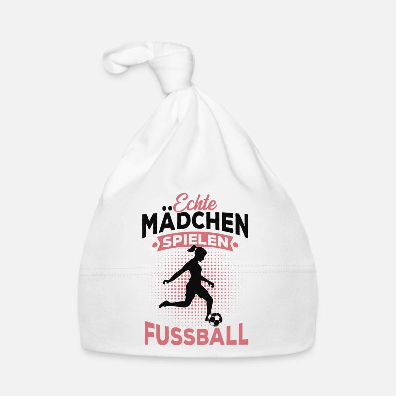 Fussball Mädchen Baby Bio-Mütze