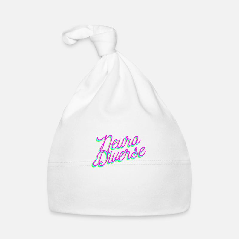 ADHS Neuro Diverse Geschenk - Baby Bio-Mütze - Weiß