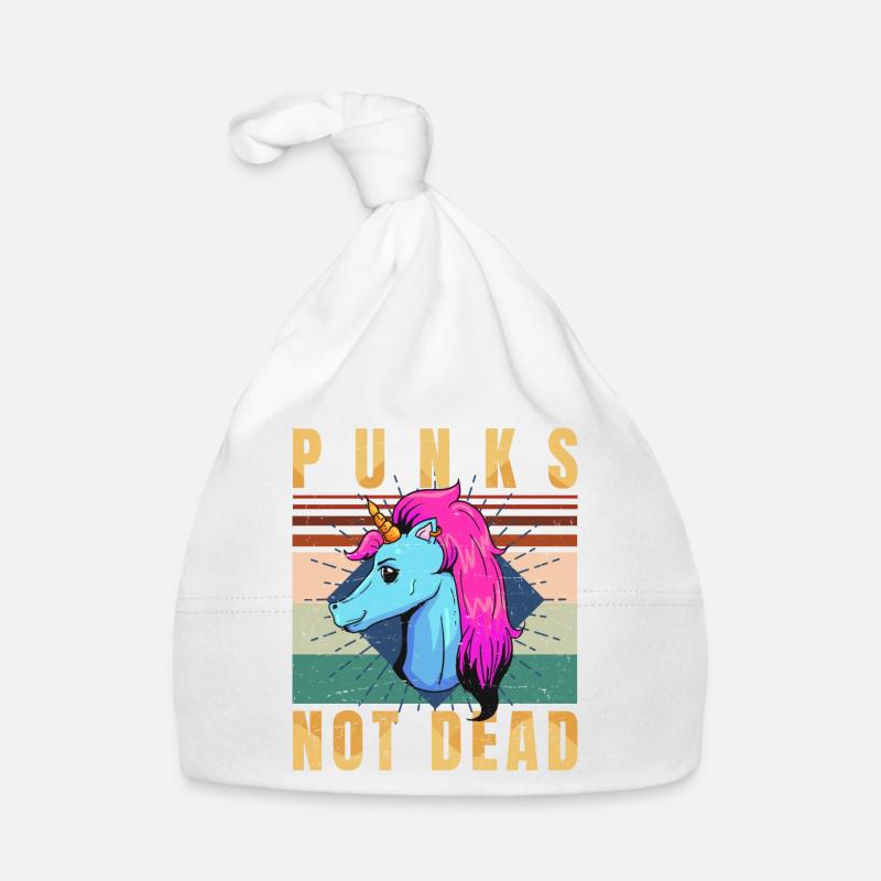 Punk's Not Dead - Punk Rock - Vintage - Bonnet bio Bébé - blanc