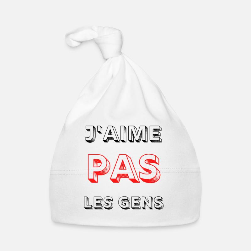 J'aime pas les gens Bonnet bio Bébé