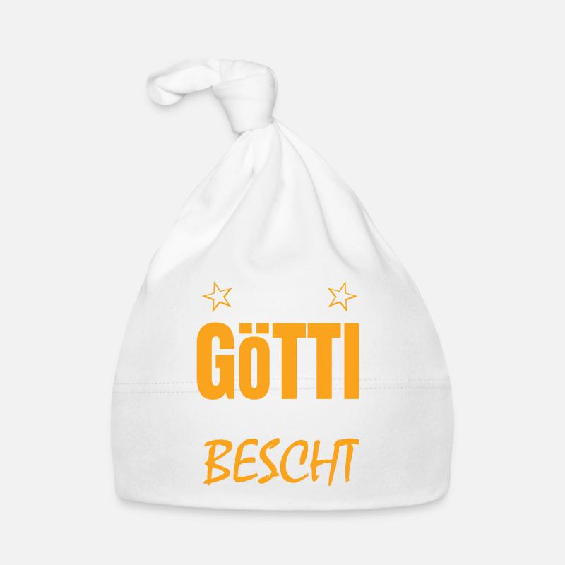 Götti Geschenkidee Taufgötti Taufpate Götti Baby Bio-Mütze