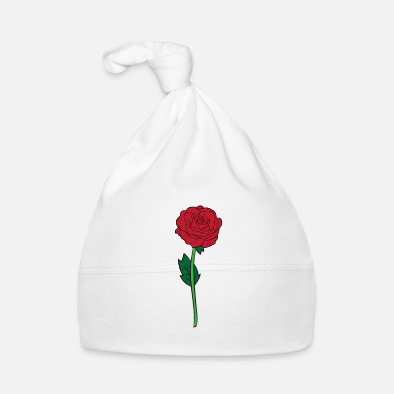 Roses Dans Le Sac Fleurs Roses Rouges Bonnet bio Bébé