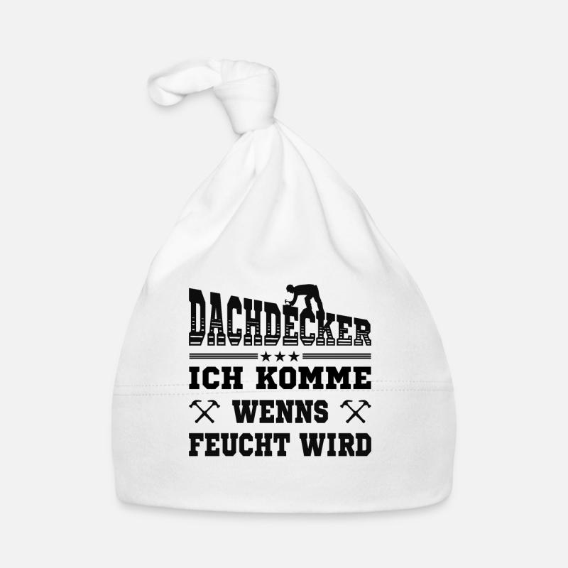 Dachdecker - Baby Bio-Mütze - Weiß