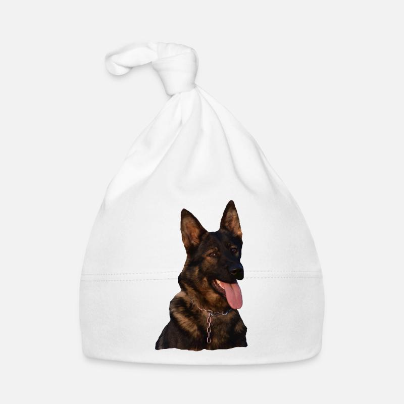 Hund Gassi Schäferhund Deutscher Schäferhund grau Baby Bio-Mütze