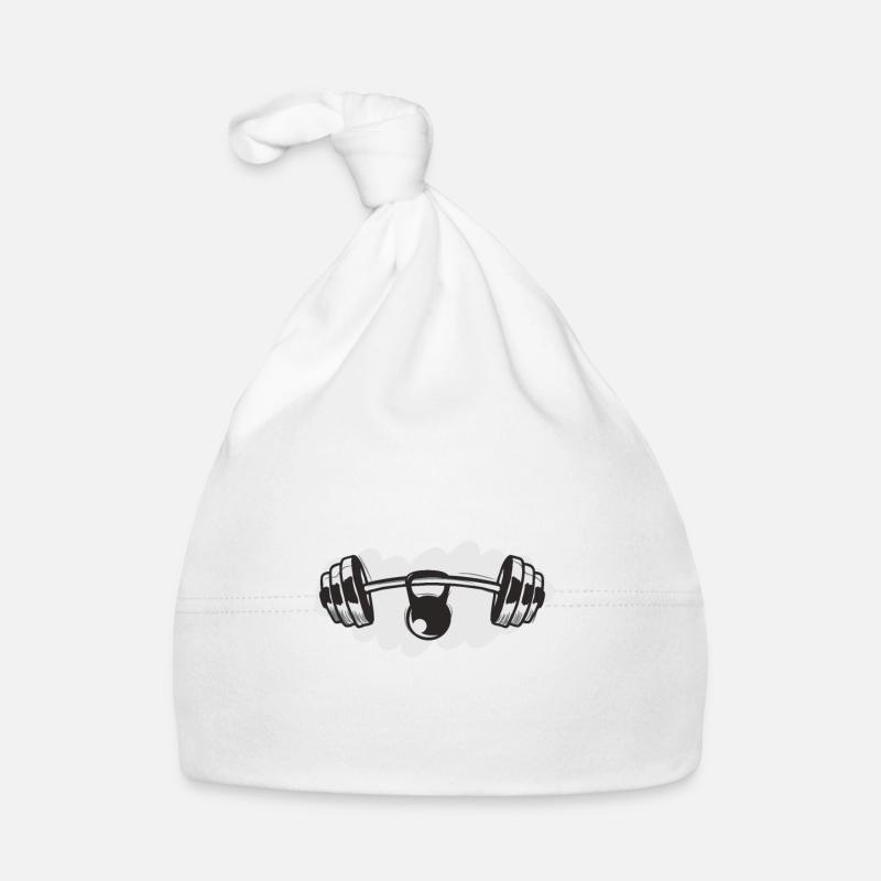 Barbell et kettlebell Bonnet bio Bébé