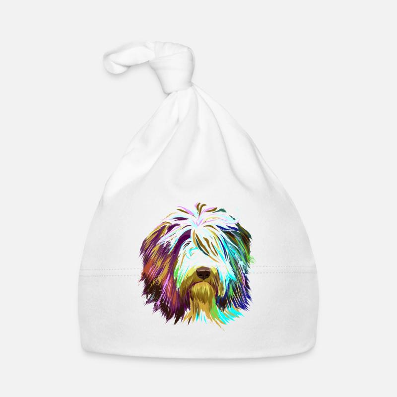 Splash Bearded Collie Hund Baby Bio-Mütze