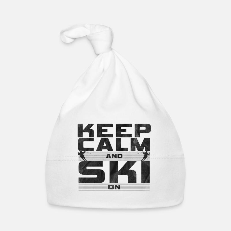 Keep Calm and Ski on Baby Bio-Mütze