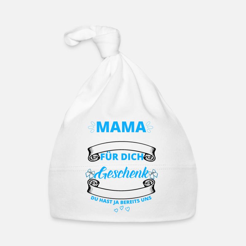 Mutter Mama beste Geschenk Vintage Spruch - Baby Bio-Mütze - Weiß
