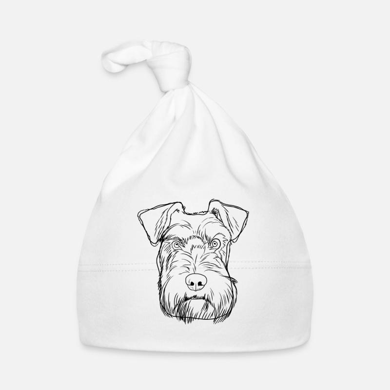 Stroke Schnauzer Dog Organic Baby Cap