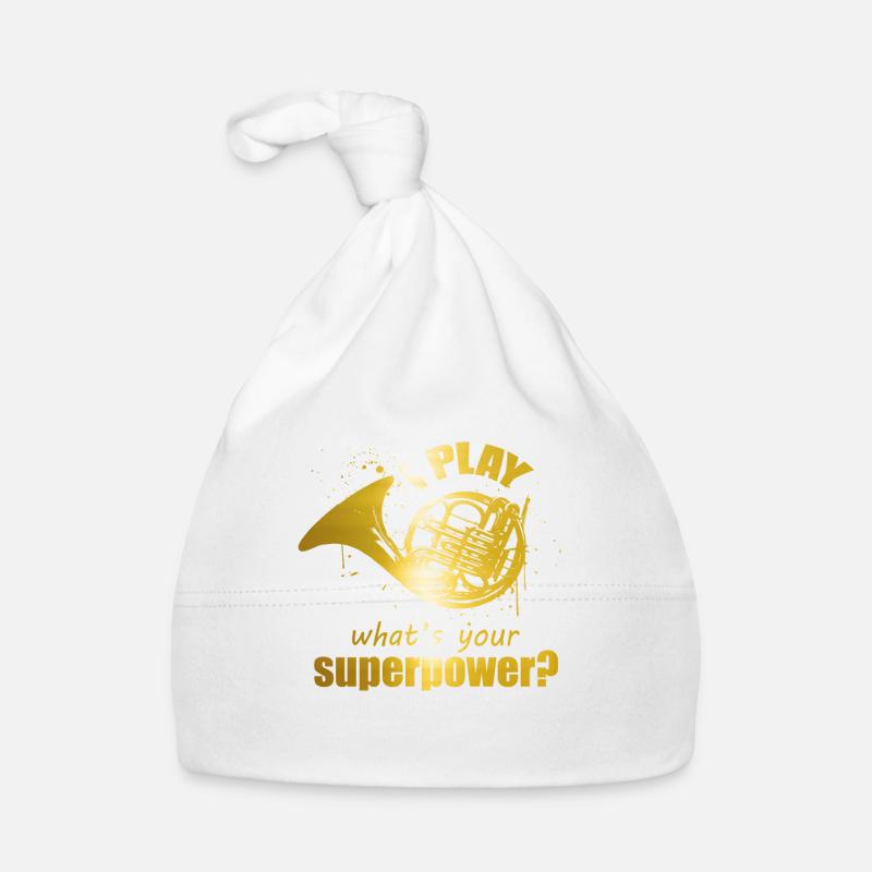 Conception de superpuissance de cor pour les joueurs de cor français Bonnet bio Bébé