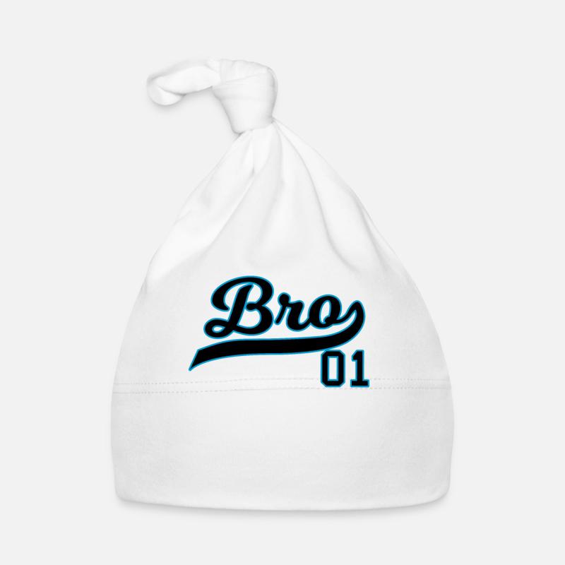 Bro 01 Bruder Nummer Eins Geschwister Geschenk Baby Bio-Mütze