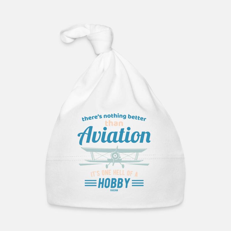 Avion Aviation Hobby Aviation - Bonnet bio Bébé - blanc
