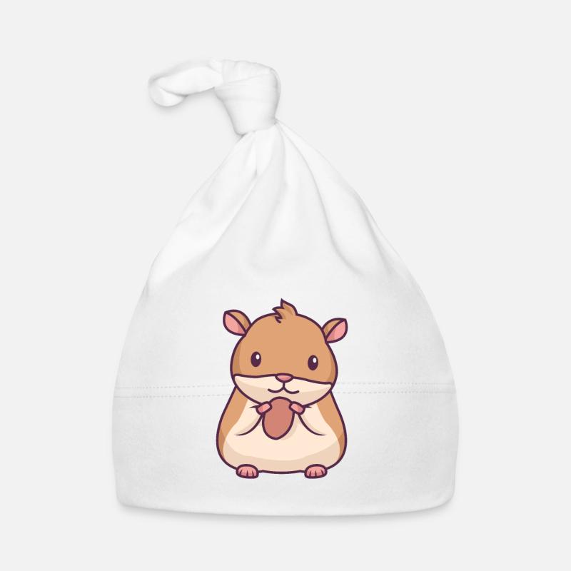 Hamster mit einer Nuss Baby Bio-Mütze