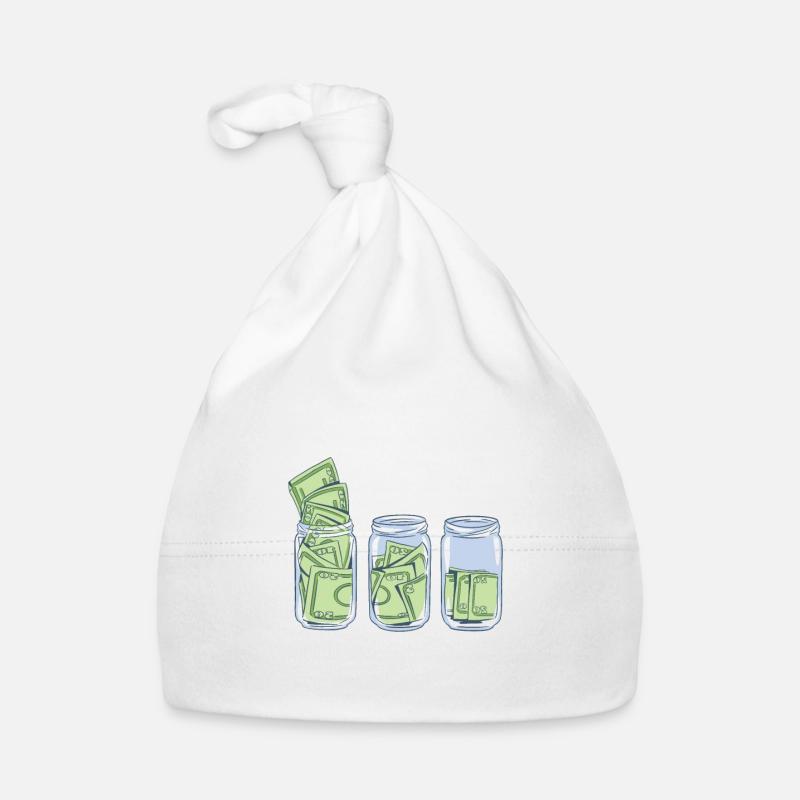 Billets d'un dollar dans un verre Bonnet bio Bébé