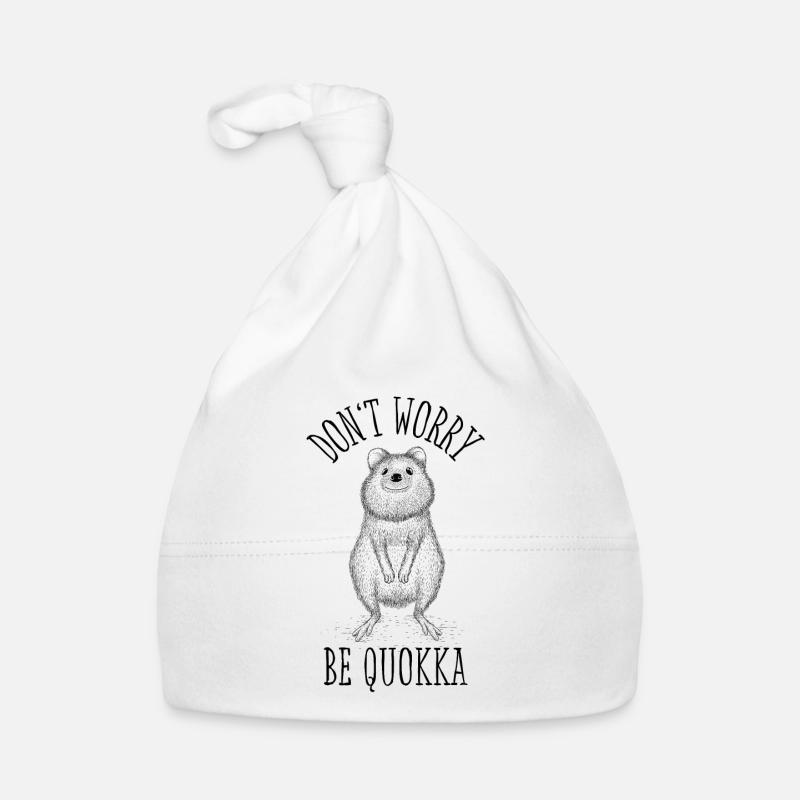 Don't worry be Quokka gift Organic Baby Cap