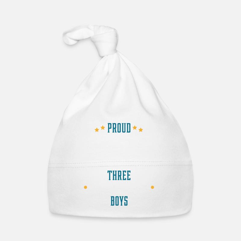 Stolze Mutter drei tolle Jungs - Muttertagsgeschenk Baby Bio-Mütze