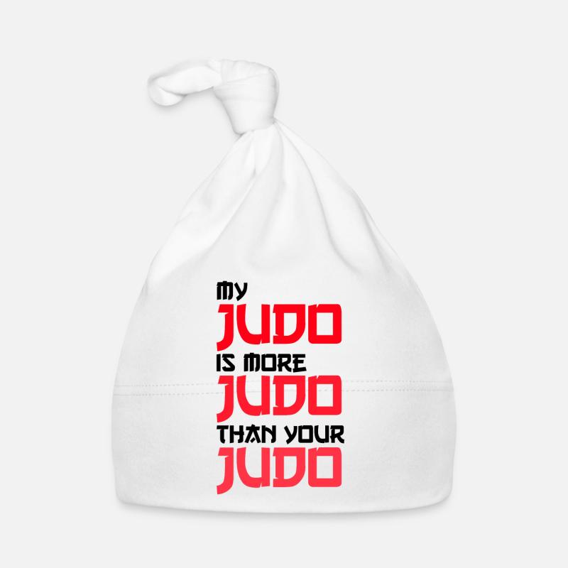 mon judo est plus judo que ton judo - Bonnet bio Bébé - blanc