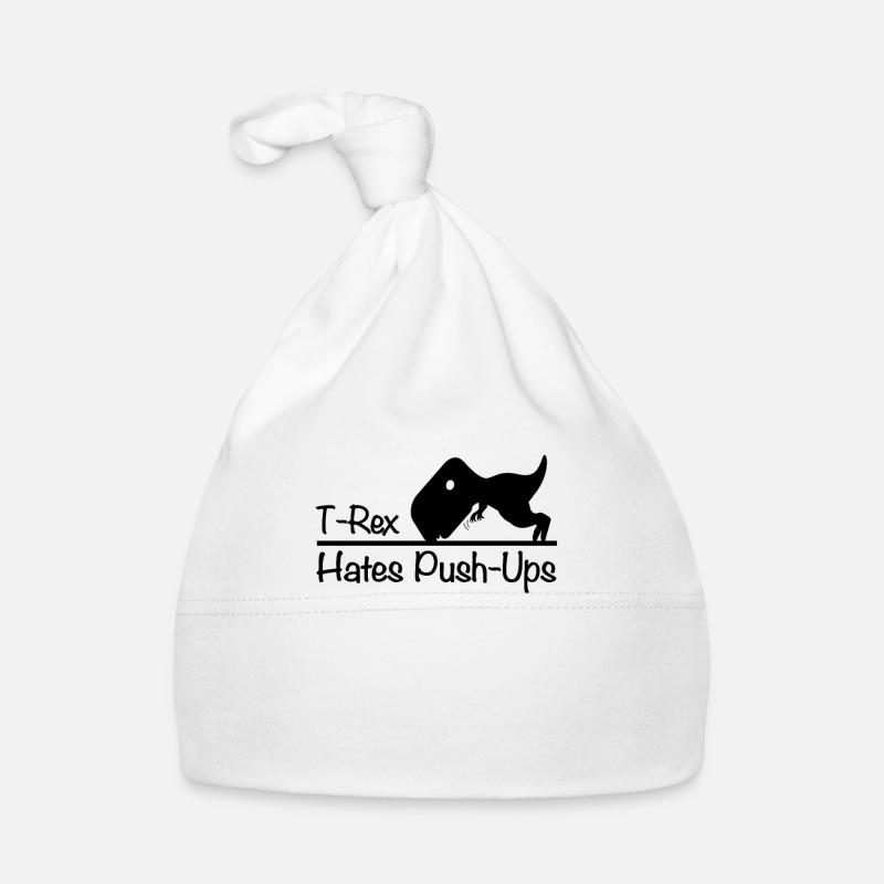 T-Rex dinosaure push-ups drôles Dino Meme Bonnet bio Bébé