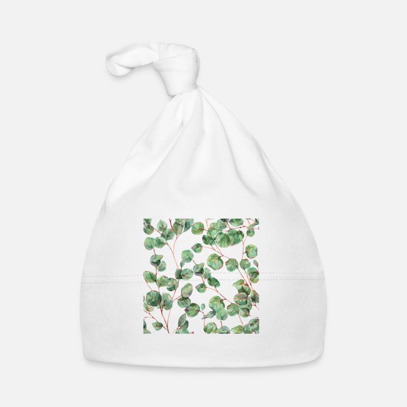 Green Eucalyptus Leaves Organic Baby Cap