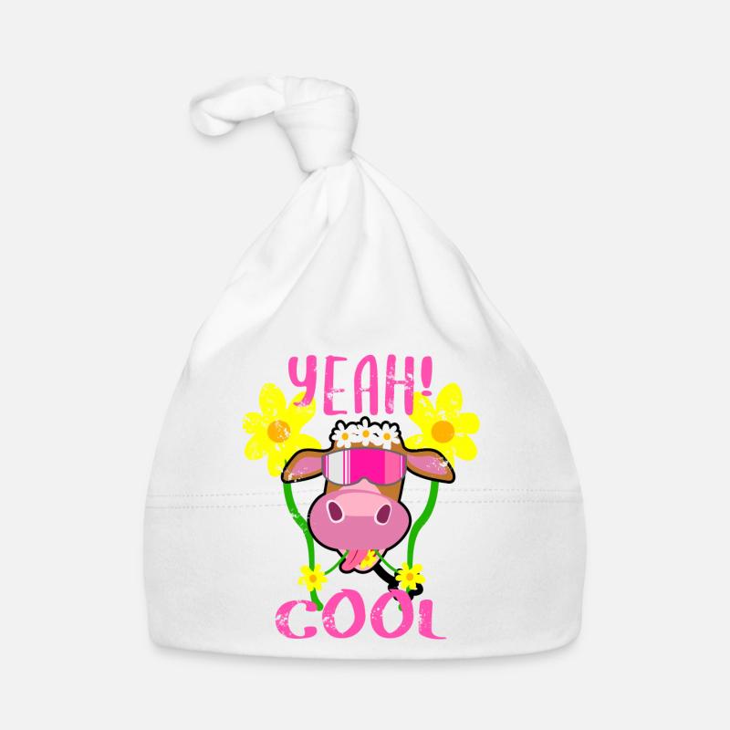 Vache drôle Bonnet bio Bébé