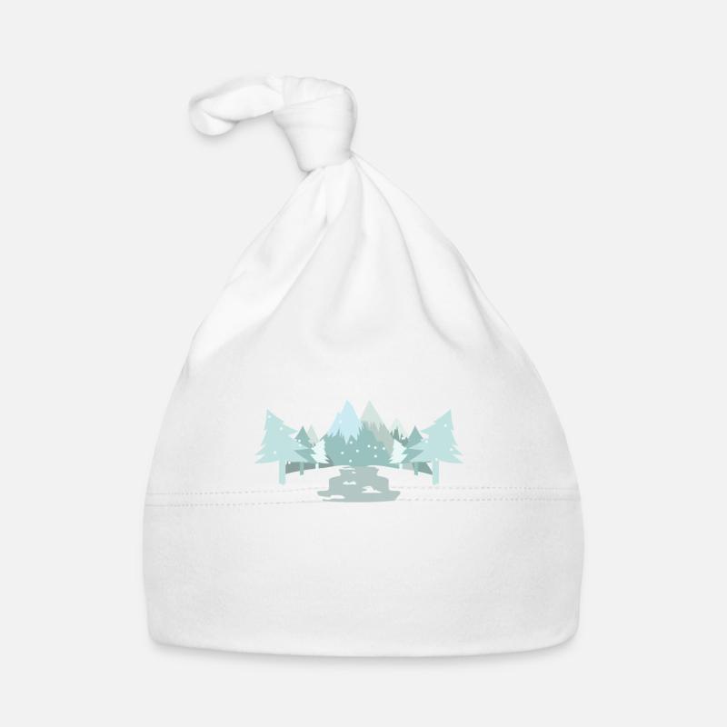 Conception de la forêt d'hiver pour les amoureux de la nature Bonnet bio Bébé