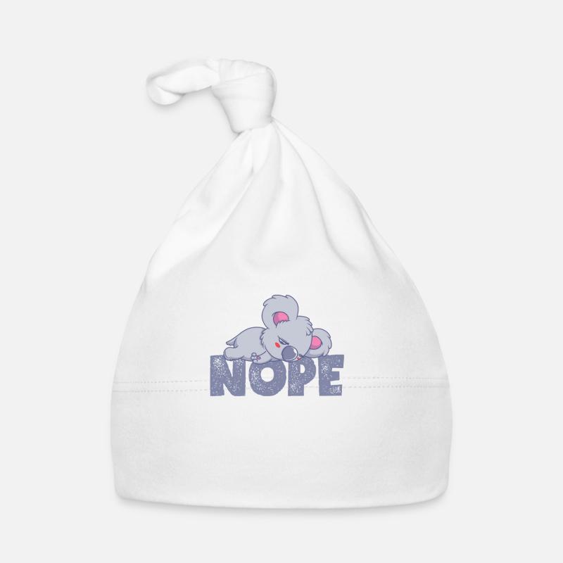 Nope Not Today Sleeping Koala Bear Animal Bonnet bio Bébé
