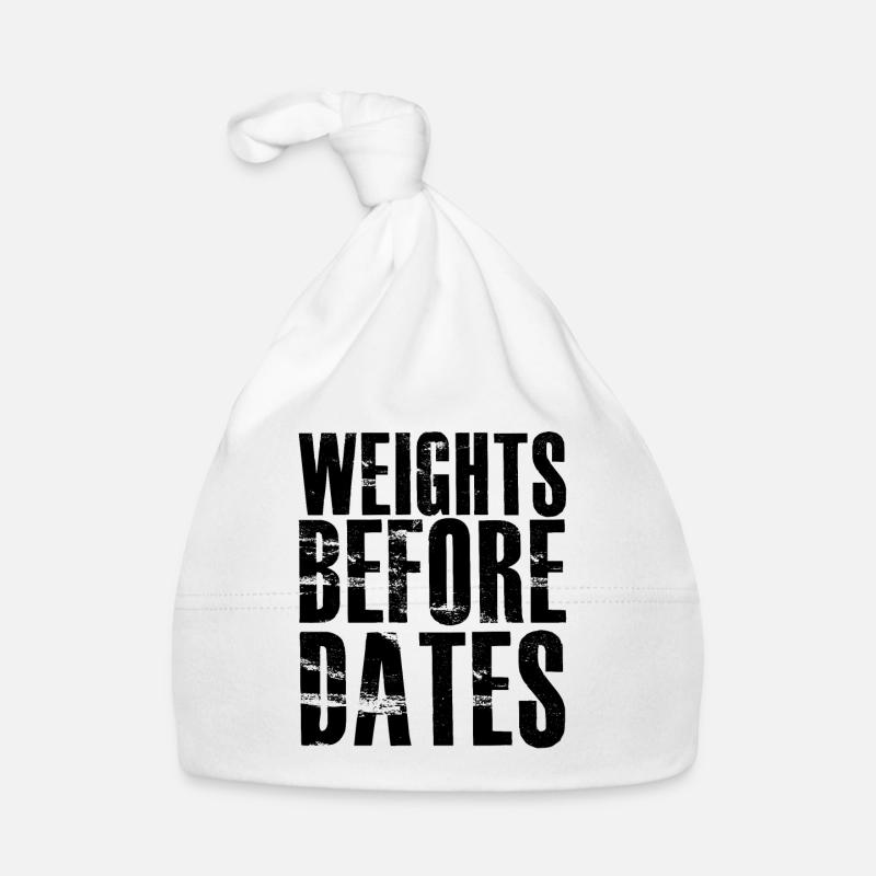 Fitness Weights Before Dates gift Organic Baby Cap