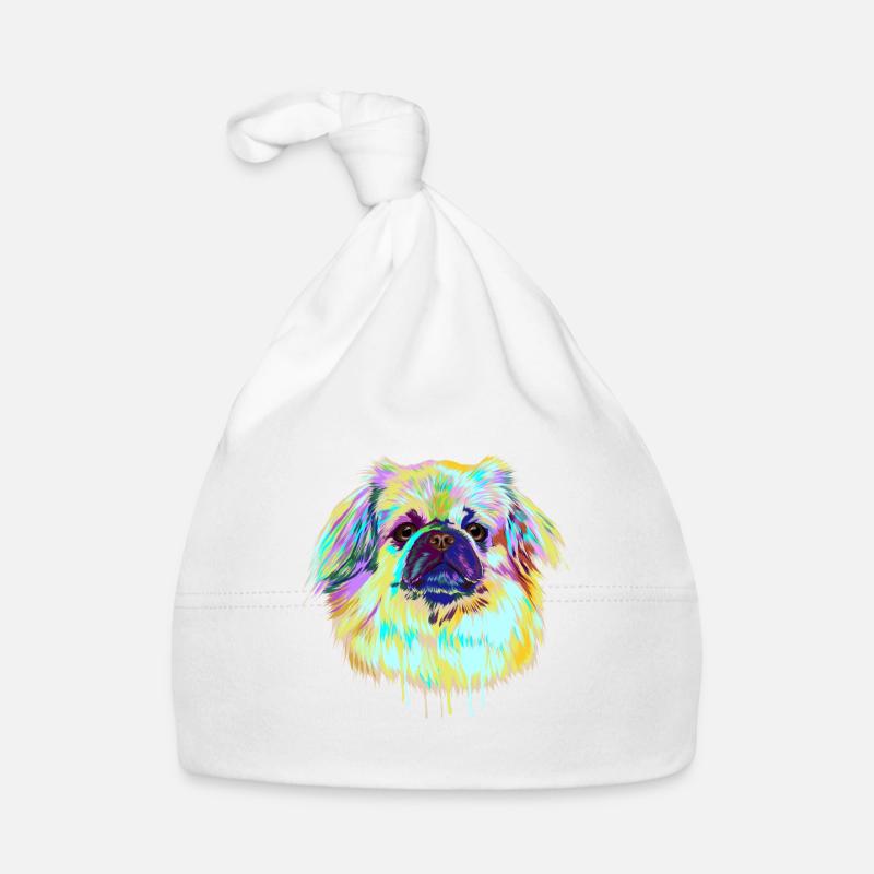 Splash Tibetan Spaniel Dog Organic Baby Cap