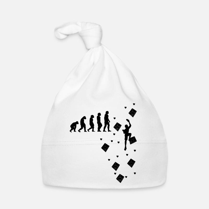 Klettern Bouldern Bergsteigen Evolution Kletterer Baby Bio-Mütze
