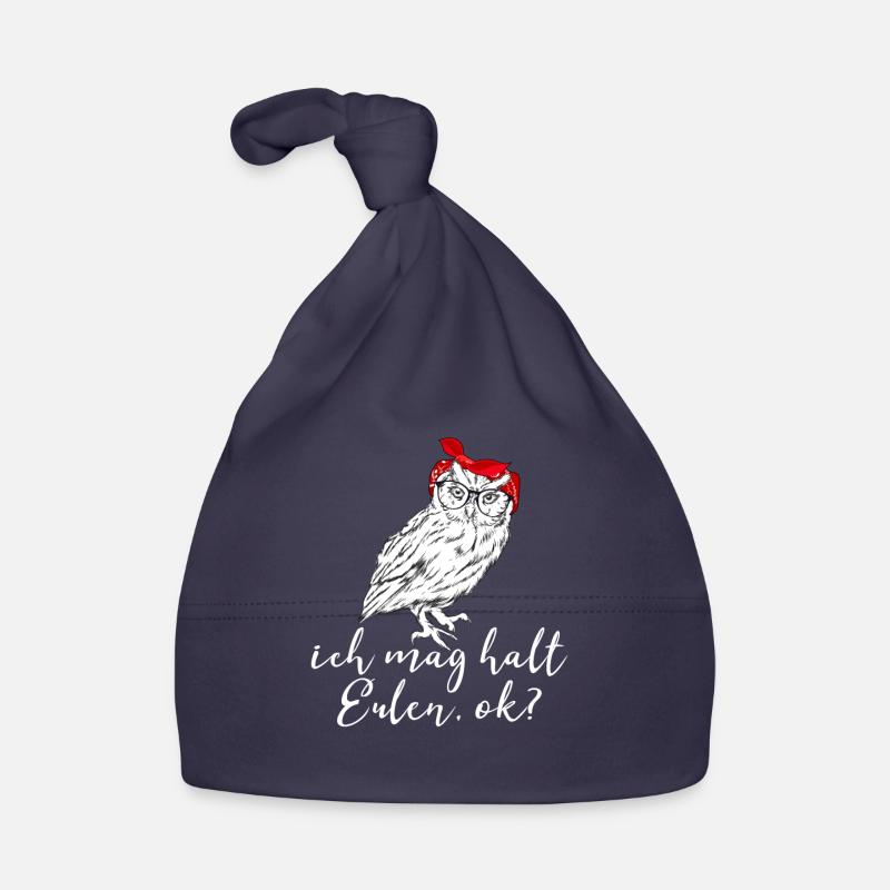 ich mag halt Eulen ok süßes Eulen Geschenk Baby Bio-Mütze