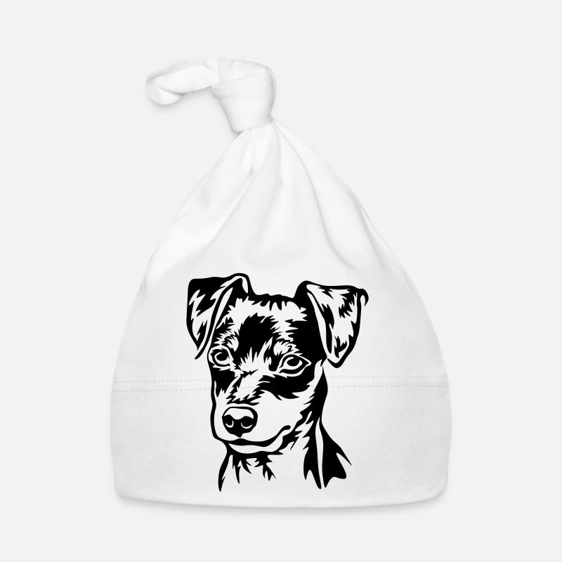 Miniature Pinscher head Organic Baby Cap