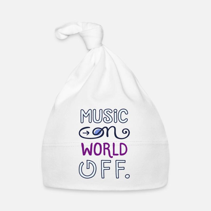 Music on World off Baby Bio-Mütze