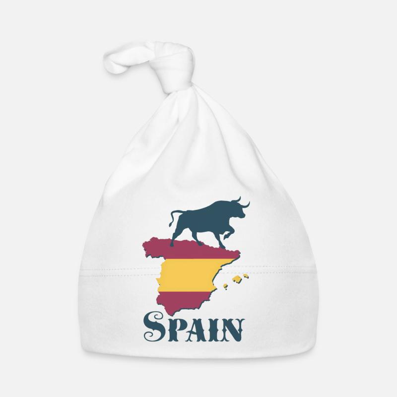 Espagne - Bonnet bio Bébé - blanc