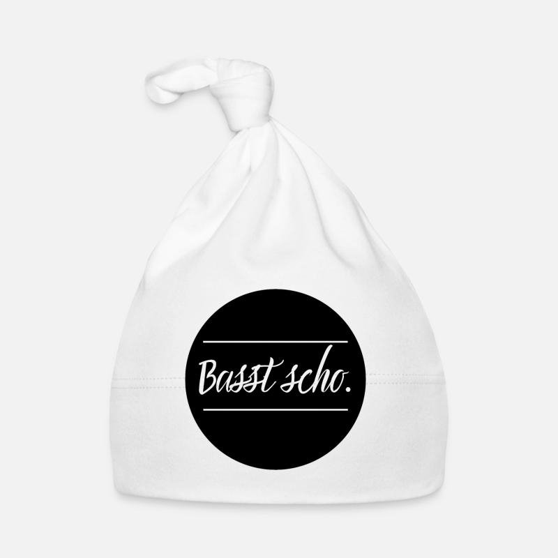 Basst scho. schwarz Baby Bio-Mütze