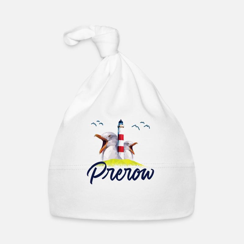 Cadeau de phare de mouette de vacances de mer Baltique de Prerow Bonnet bio Bébé