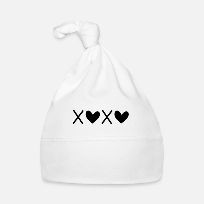 XOXO Lovers Valentines day Gift Couples Matching - Baby Bio-Mütze - Weiß