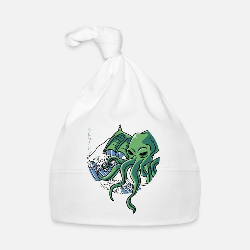 The Great Wave Before Kanagawa Cthulhu Gift Organic Baby Cap