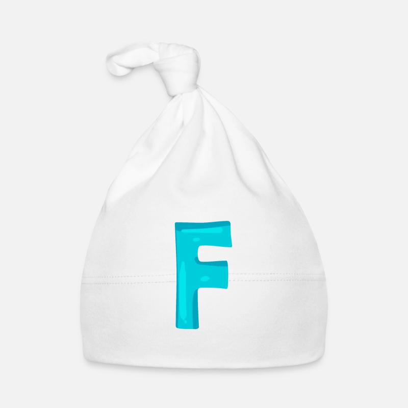 First letter F Organic Baby Cap