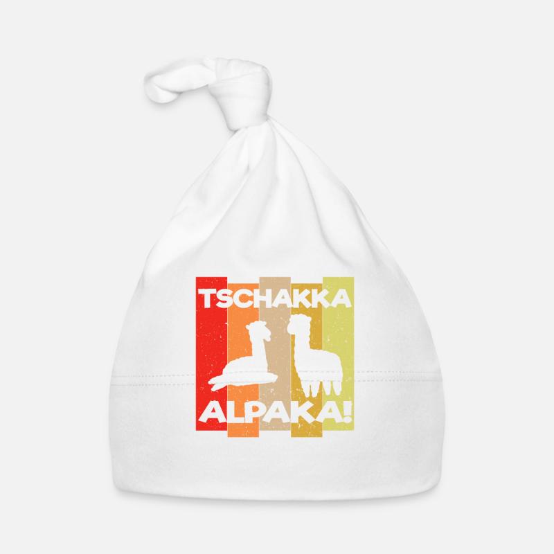 Alpaca Lama Alpacas Tschakka Funny Gift Organic Baby Cap