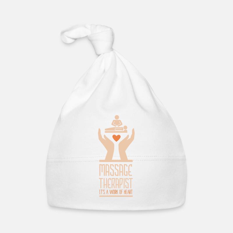 Massothérapeute c'est un cadeau de message de coeur Bonnet bio Bébé