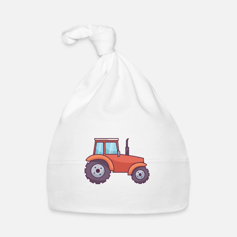 Traktor - Baby Bio-Mütze - Weiß